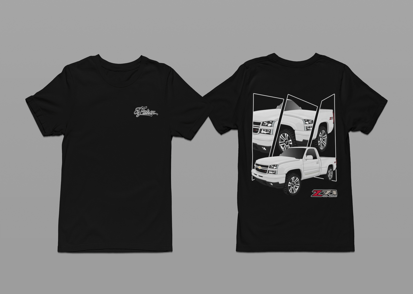 White Z71 T-shirt with Embroidered Logo in Front