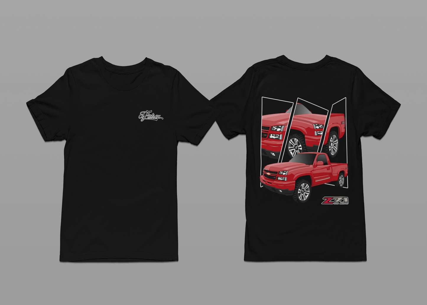 Red Z71 T-shirt with Embroidered Logo in Front